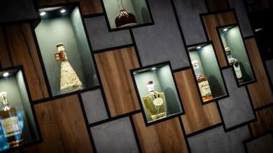 mur de bouteilles