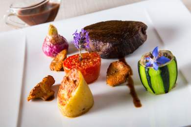 assiette du restaurant le coquelicot, restaurant Gérardmer (88)